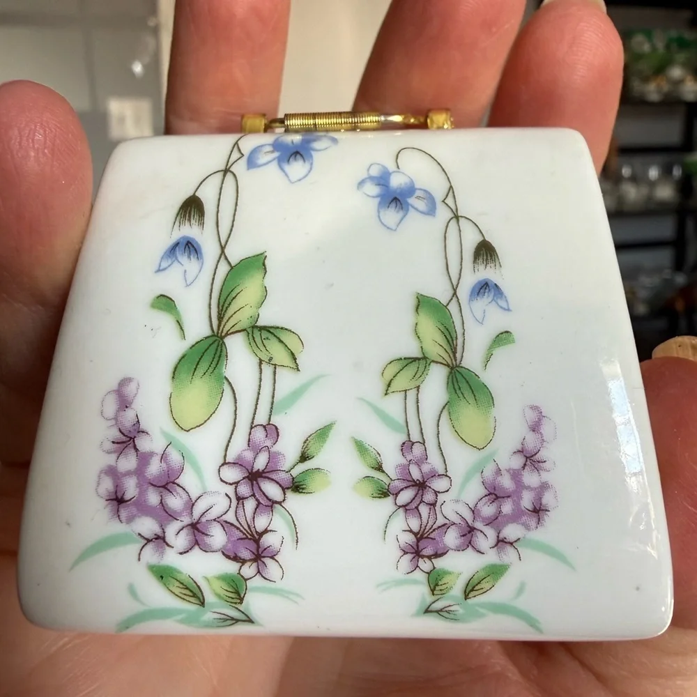 vintage Imperial porcelain shoe and trinket box